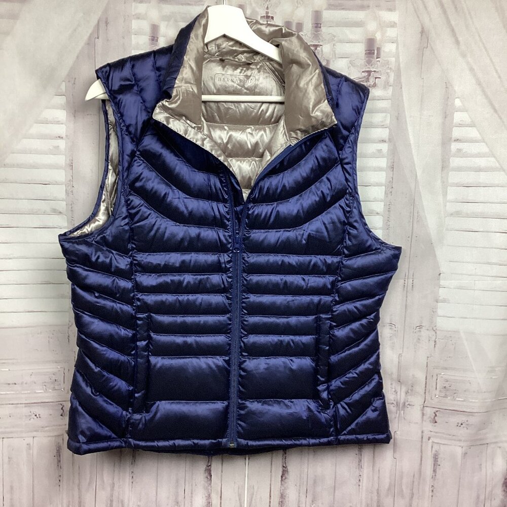 Bernardo Goose Down Filled Puffer Vest Blue XL